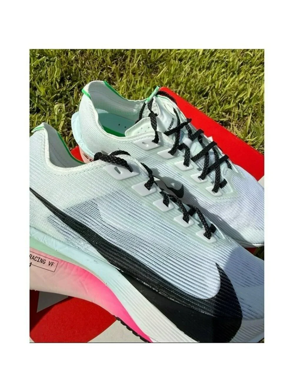 8.5 men’s Nike W ZoomX Vaporfly Next% 4 White Black Hyper Pink HF6412 101